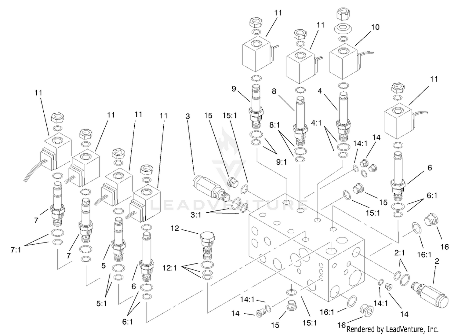 Front Manifold Block Assembly #100-3800