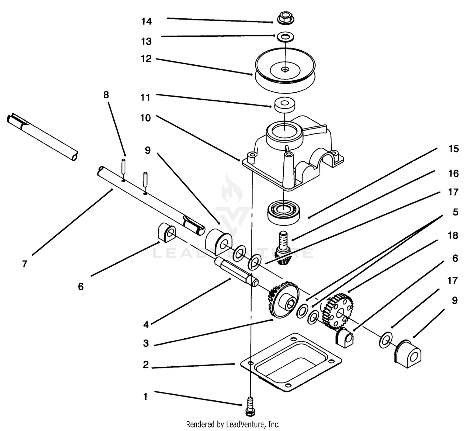 Gear Case Assembly (model No 20808b Only)