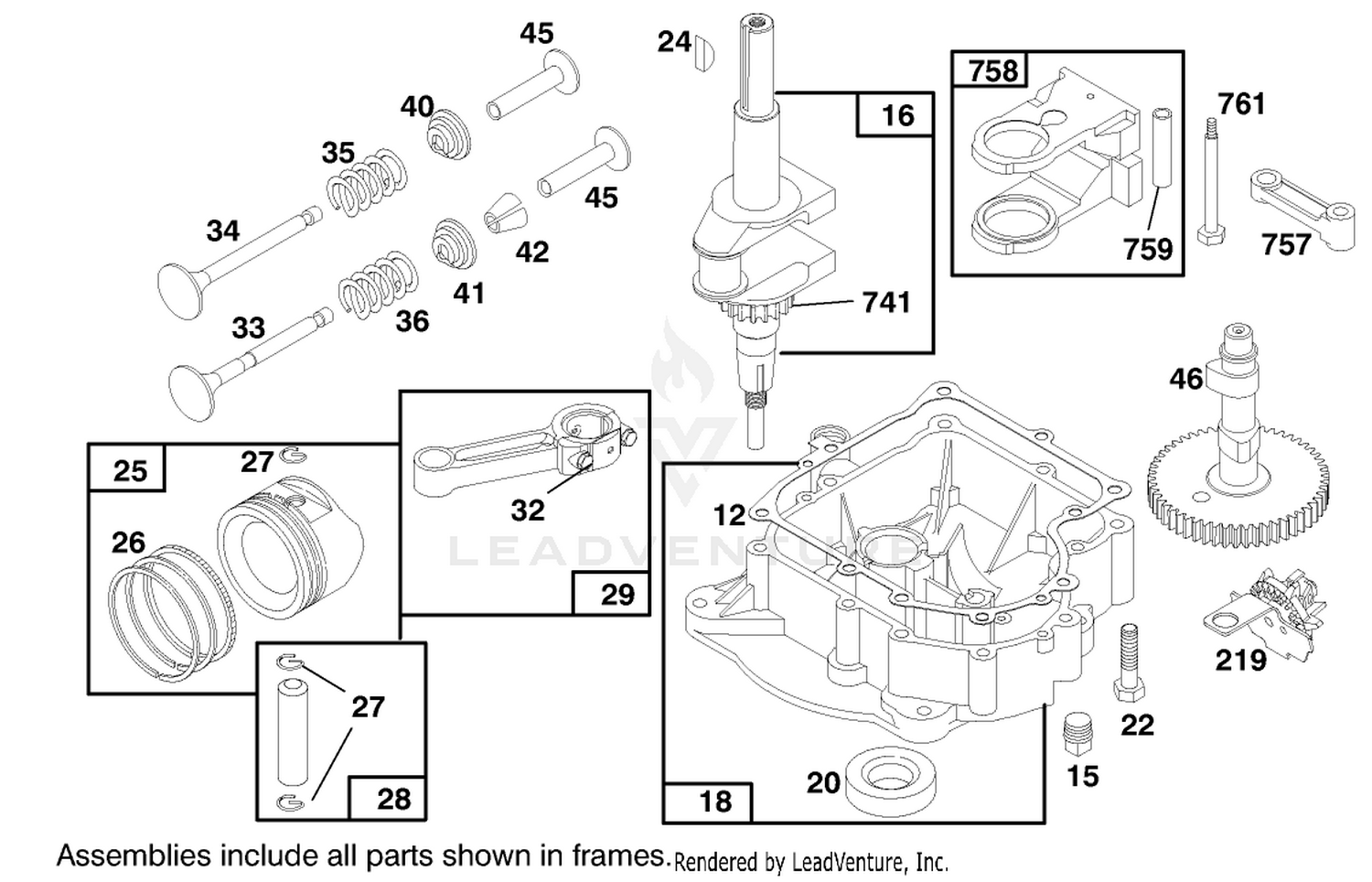 Engine Briggs  Stratton Model 283707-0156-01 2