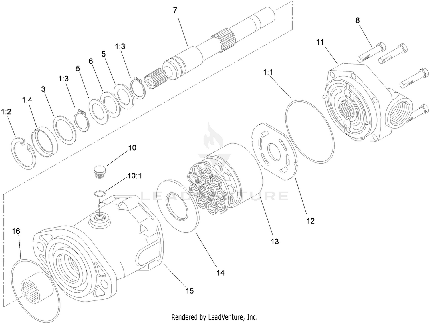 Hydraulic Motor Assembly No. 93-6489