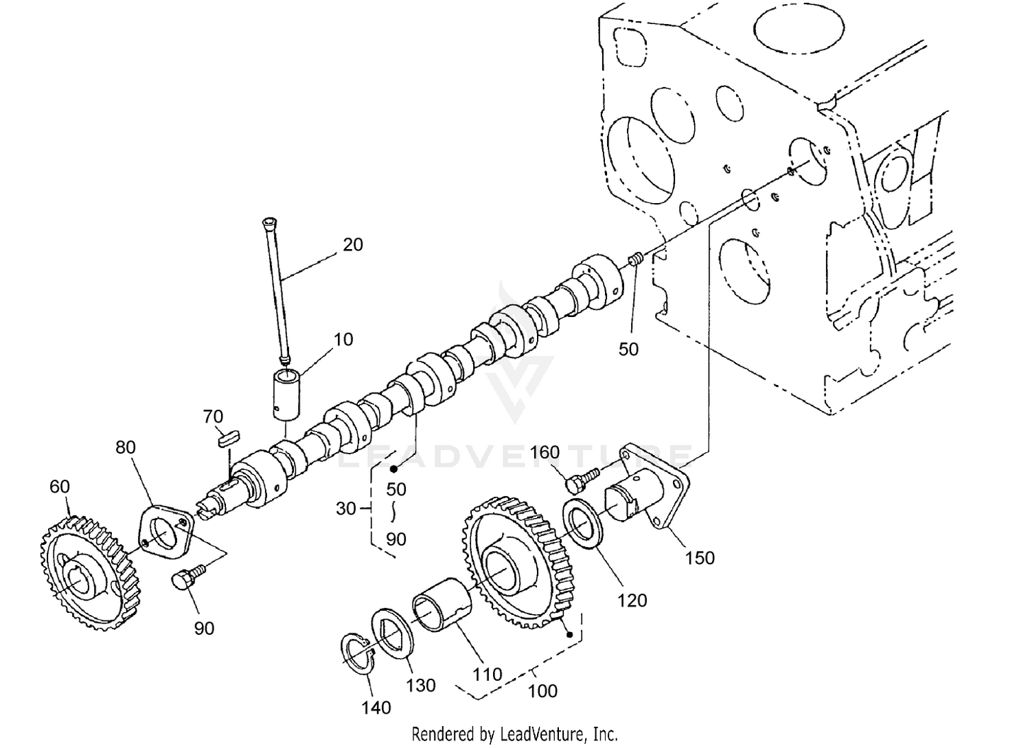 Camshaft and Idle Gear Shaft Assembly