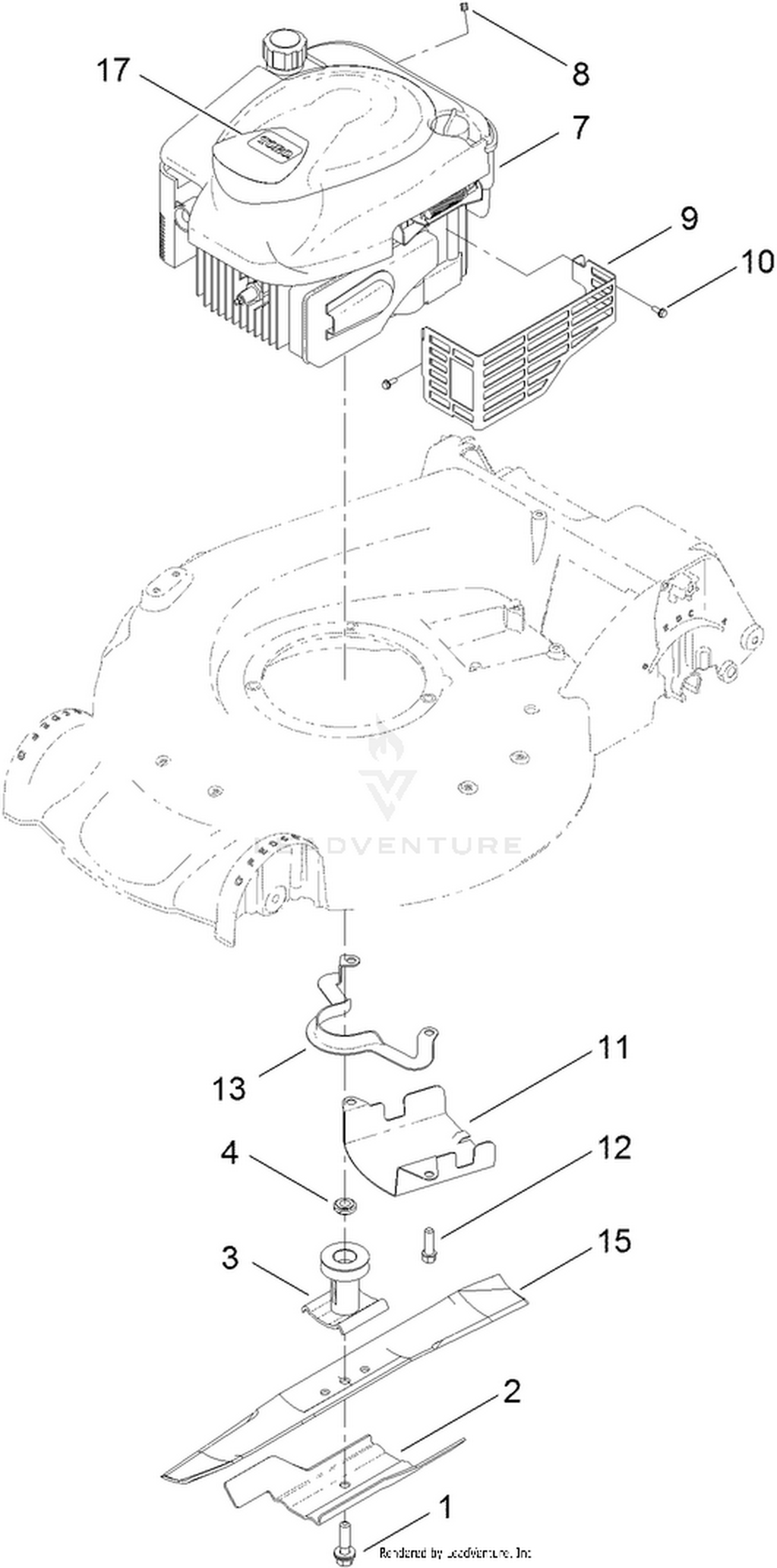 Engine and Blade Assembly