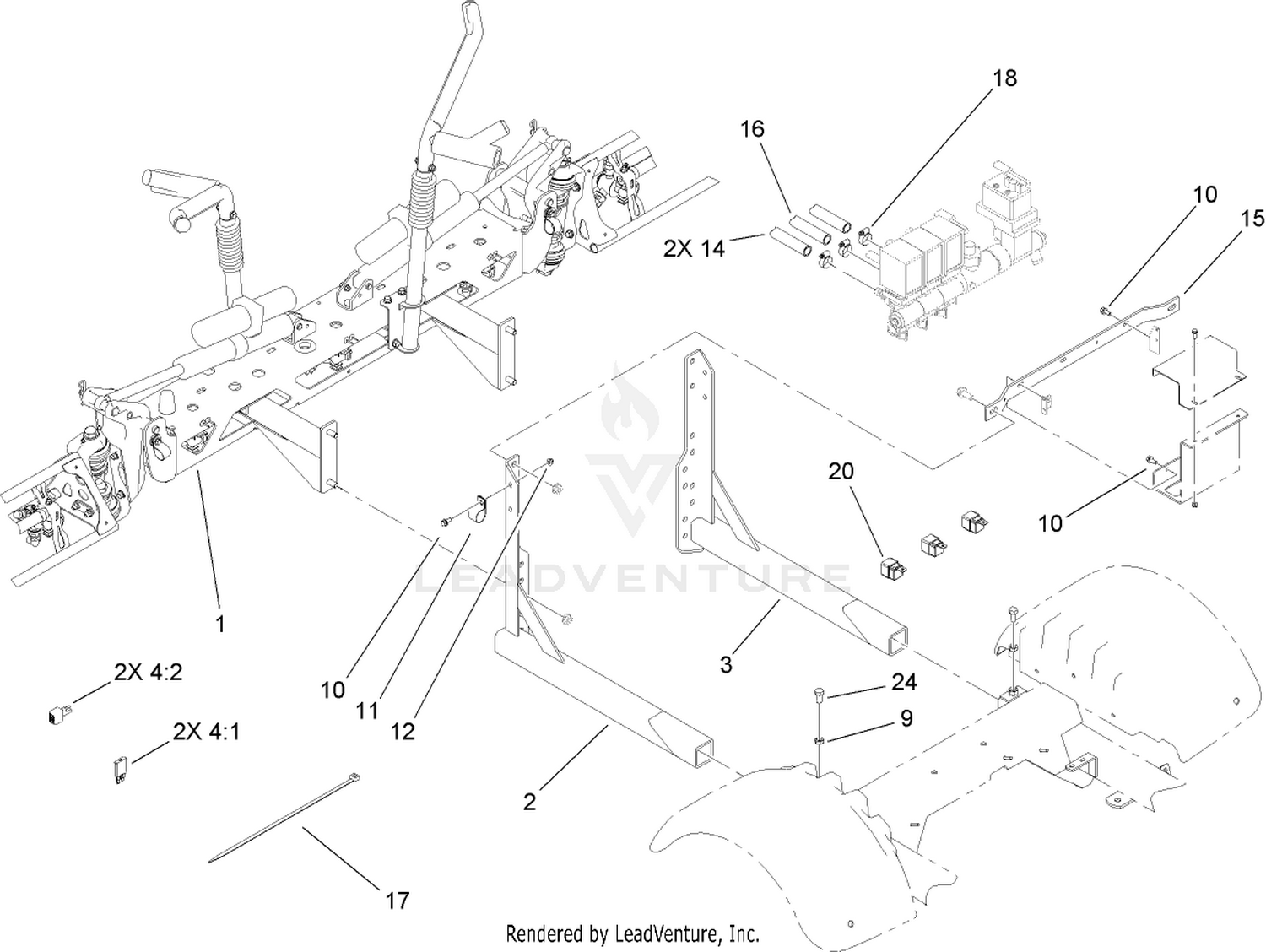 Multi-Pro 1200 and 1250 Boom Kit Assembly