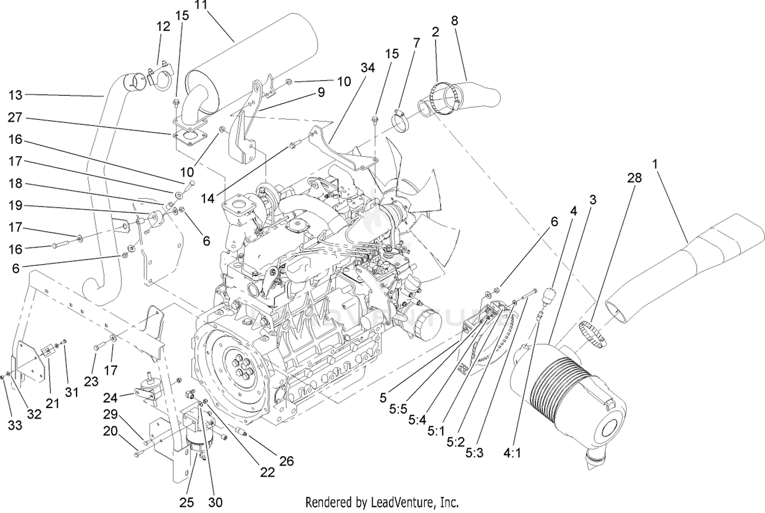 Air Cleaner and Muffler Assembly