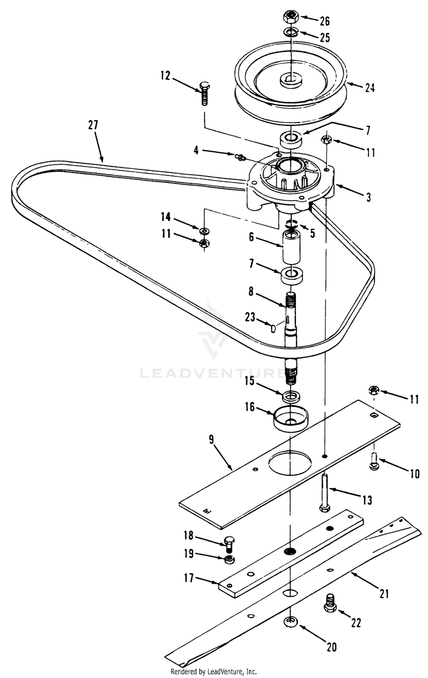 30" Mower Deck Spindle
