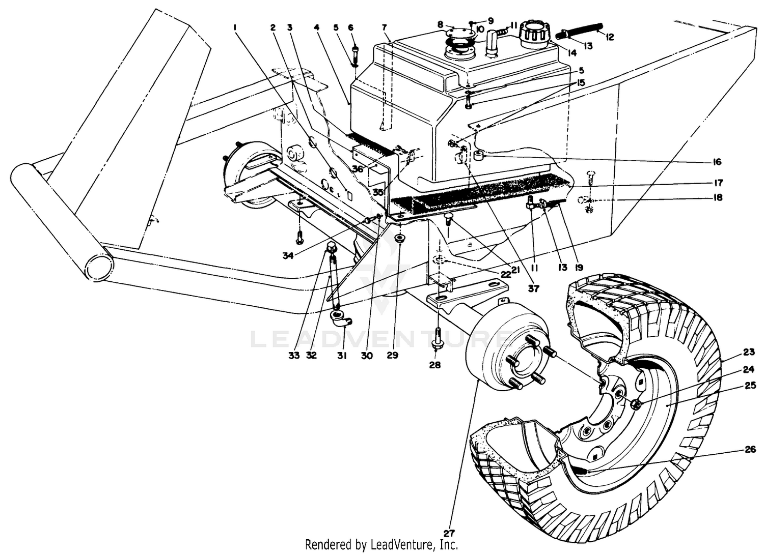 Front Axle  Fuel Tank Assembly