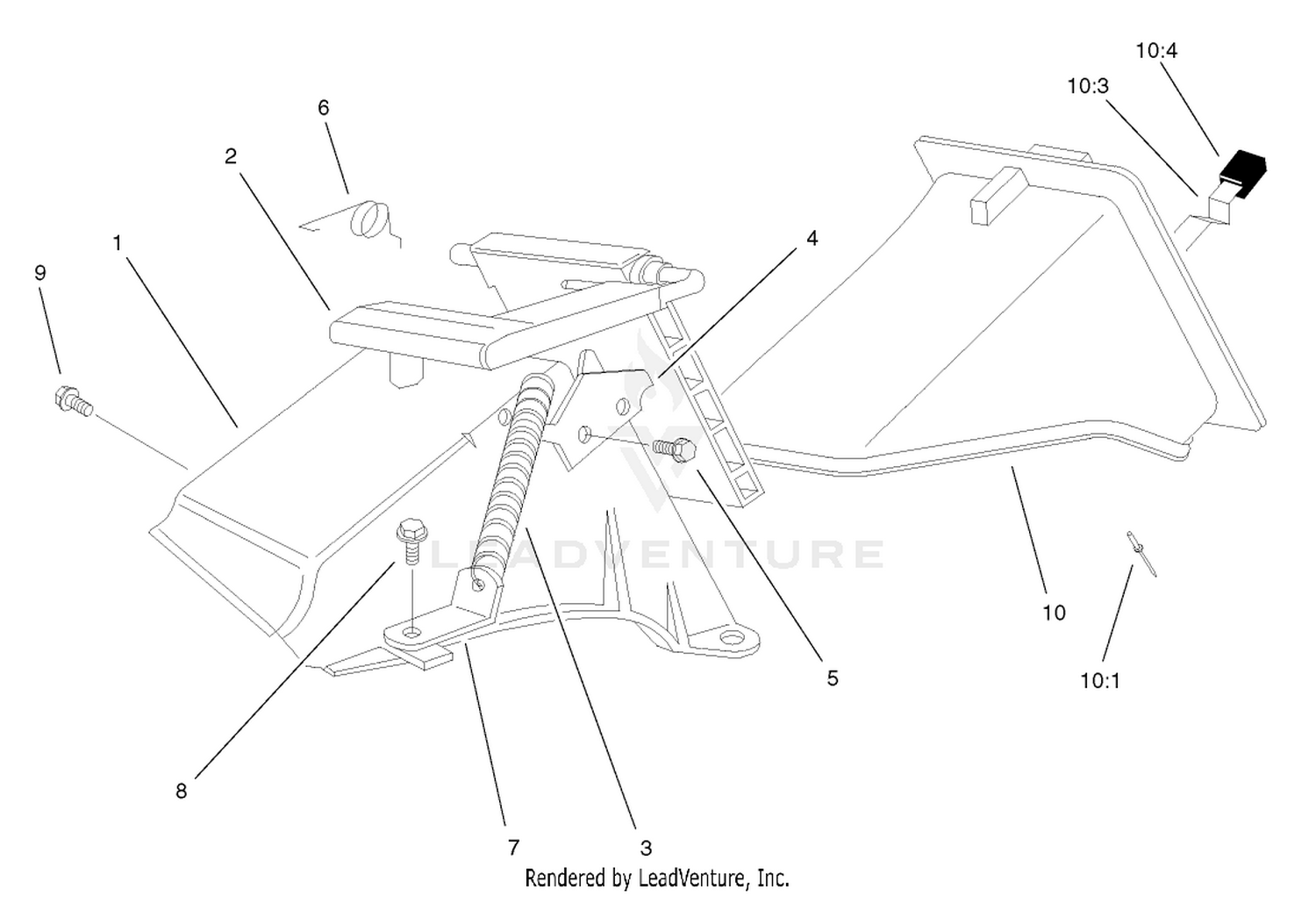 Rear Bag Discharge Chute Assembly