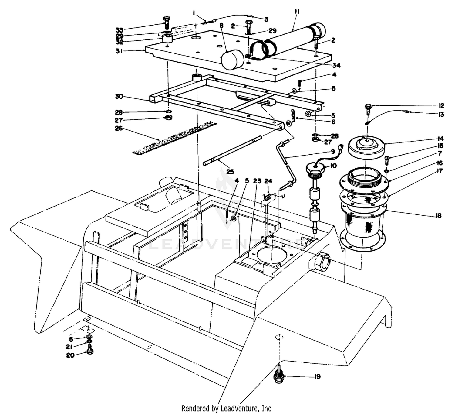 Seat Platform  Filler Cap Assembly