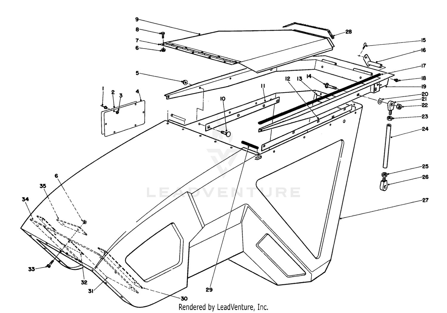 15 Cu. Ft. Hopper Kit Model 30505 (optional)(continued)
