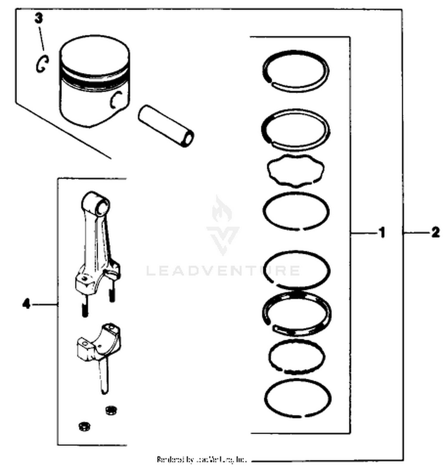 Piston  Rod- Units After Serial No. 1820000003 Engine Model No. M16 Spec. No. 711526 (cont.)