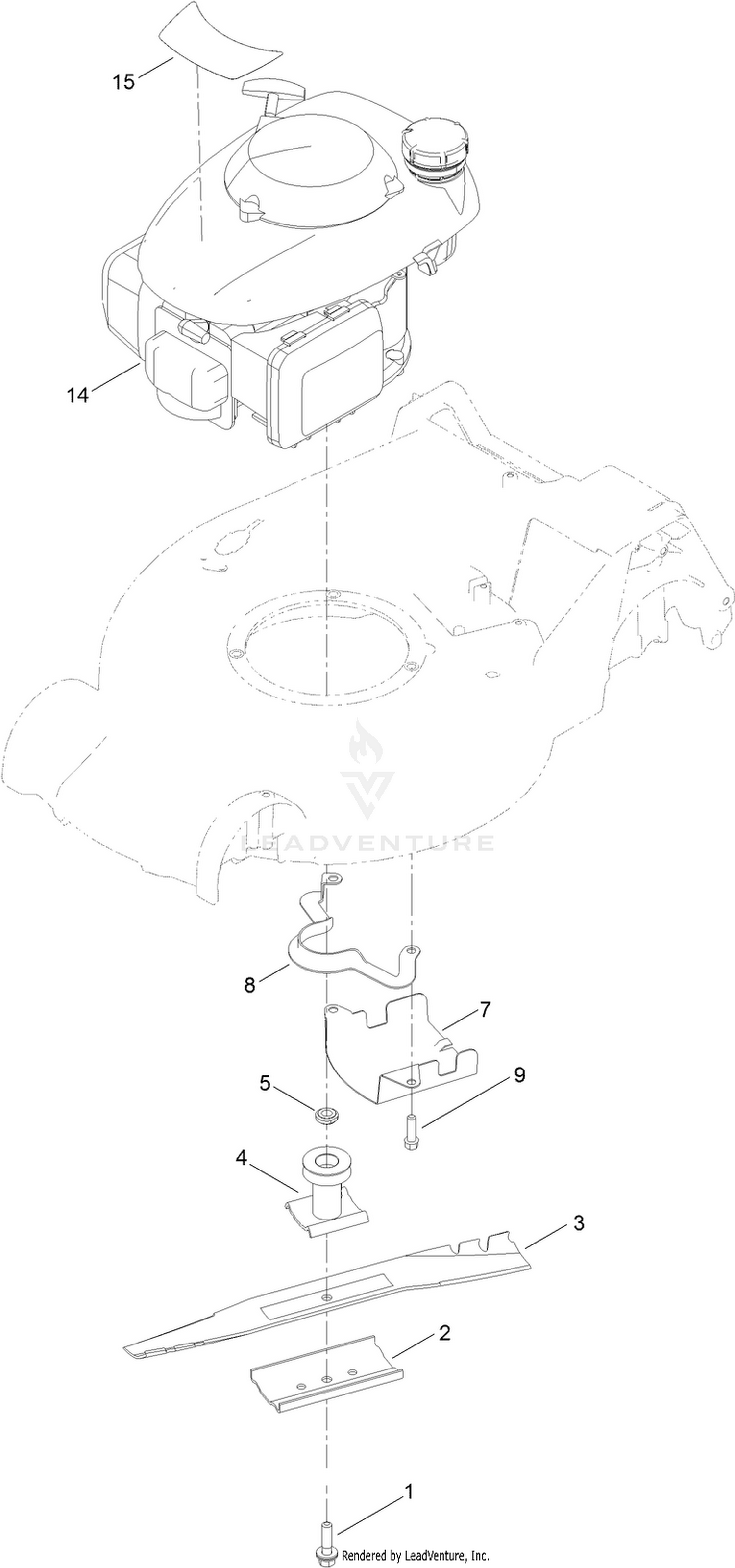 Engine and Blade Assembly