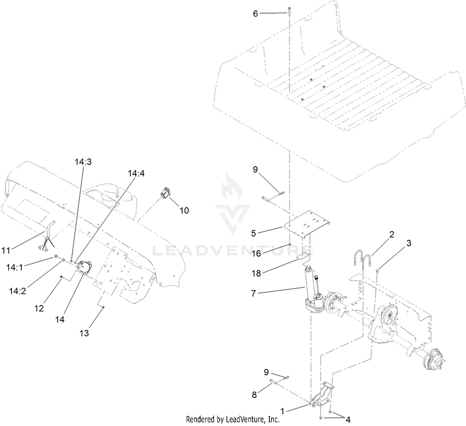 Electric Bed Lift Assembly