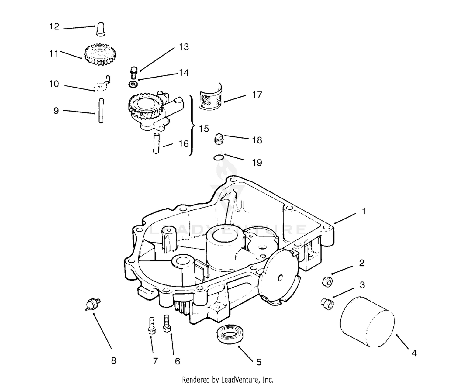 Oil Pan/lubrication (kohler Engine Cv16s-Ps61514)