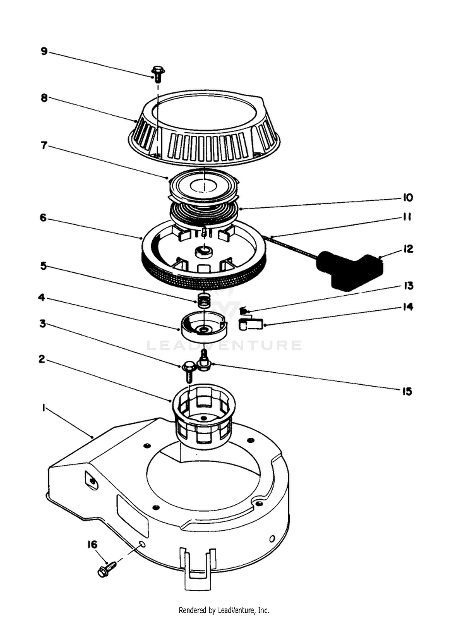 Recoil Assembly (engine Model No. 47ph7)