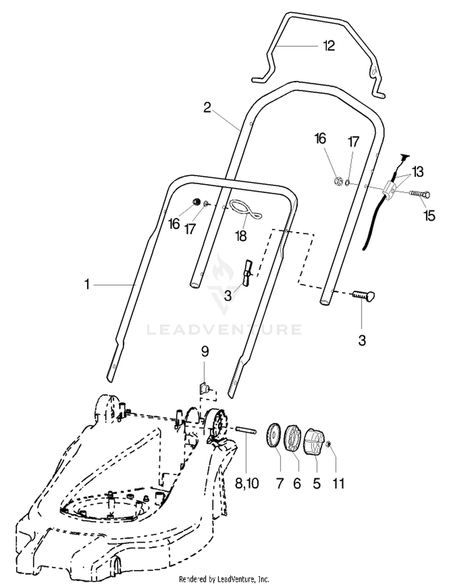 Handle Parts Model-No. 21020, 21022