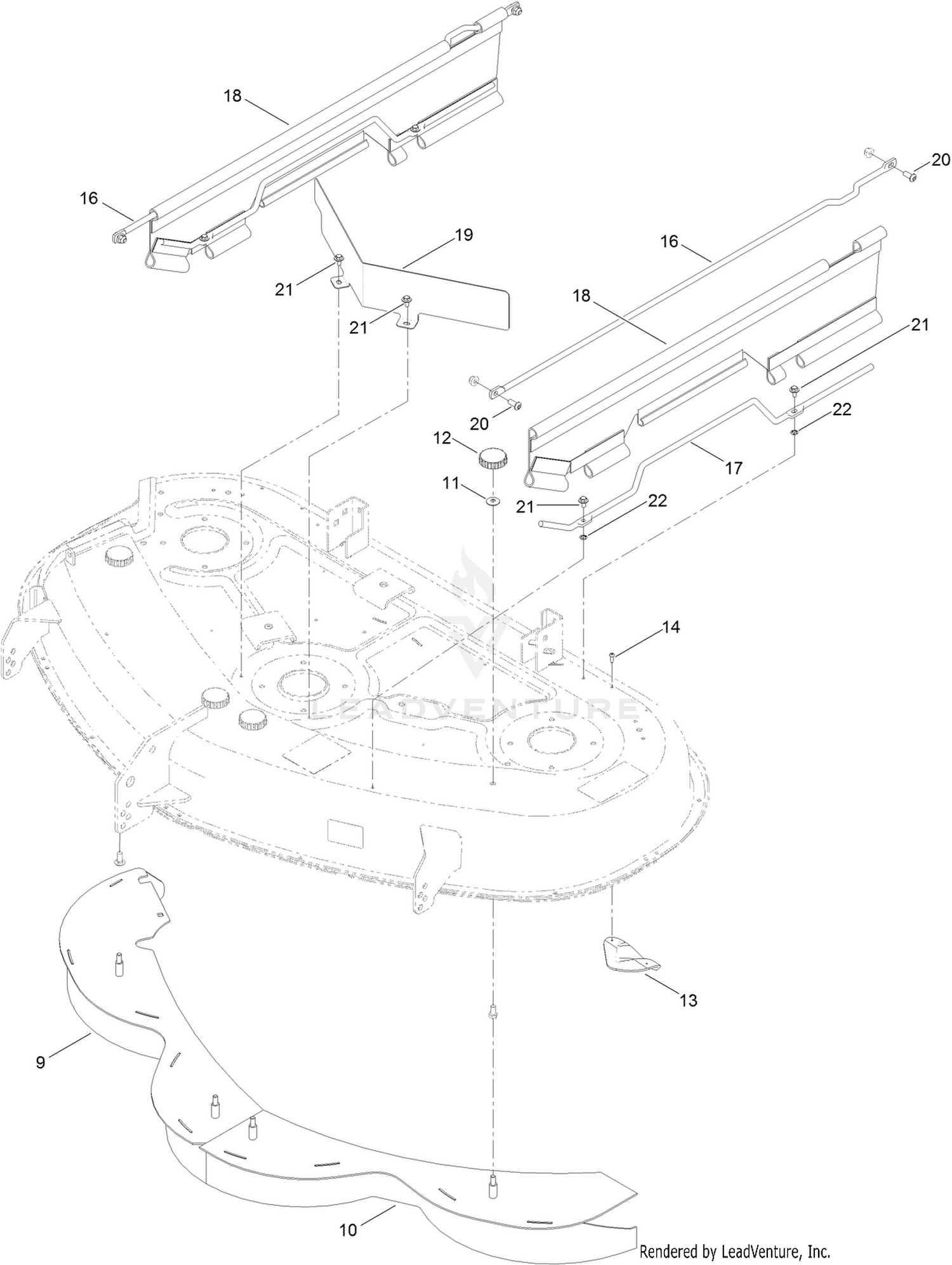 50 Inch Deck and Baffle Assembly