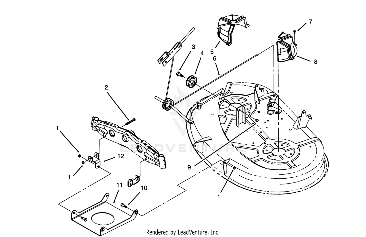 Cable  Cover Assembly (38" Cutting Unit)