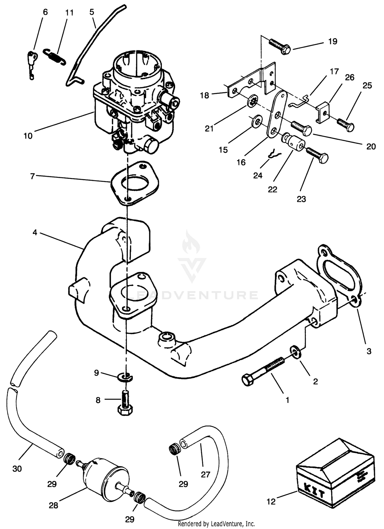 Carburetor  Intake Manifold Assembly