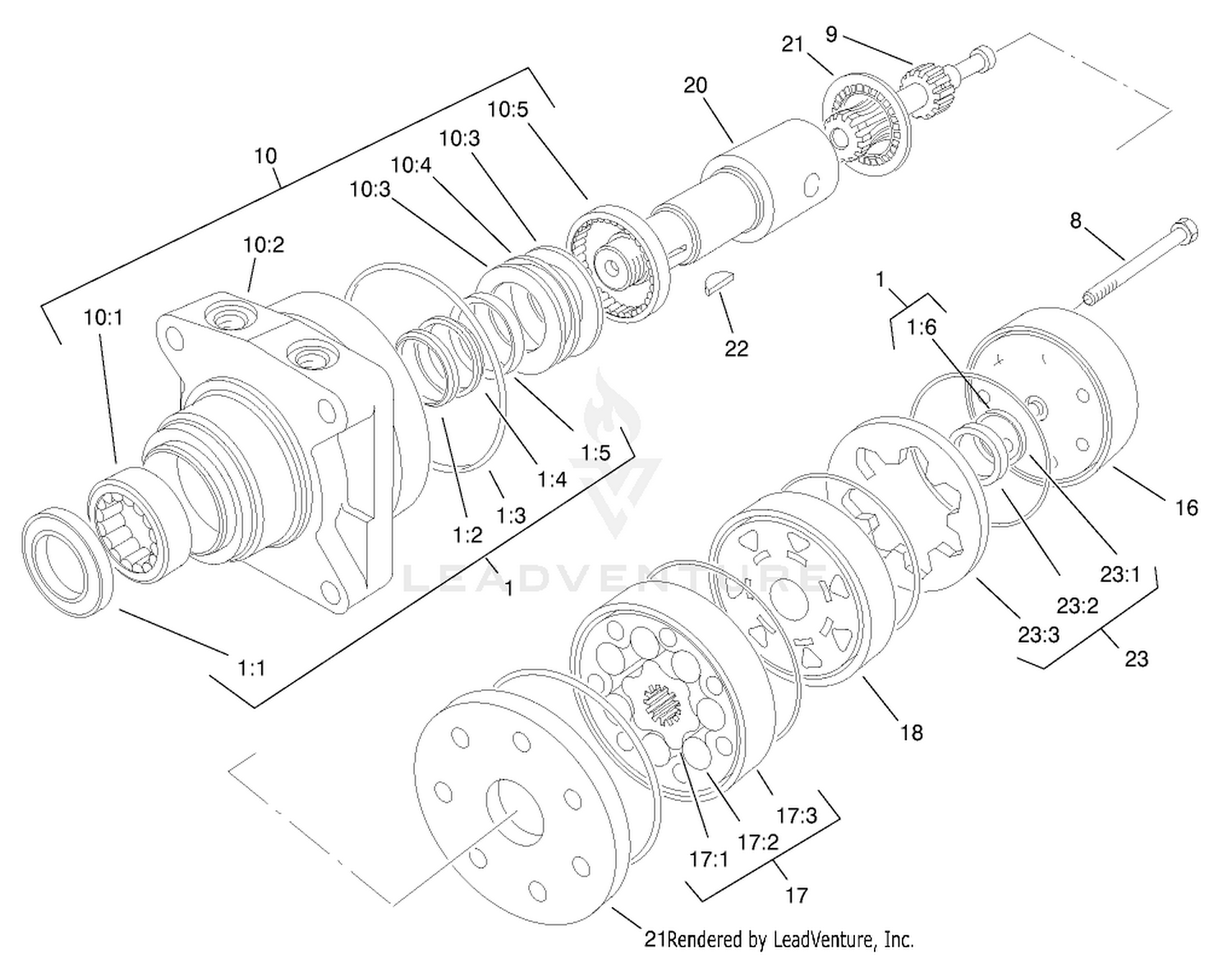 Hydraulic Motor Assembly No. 75-9990