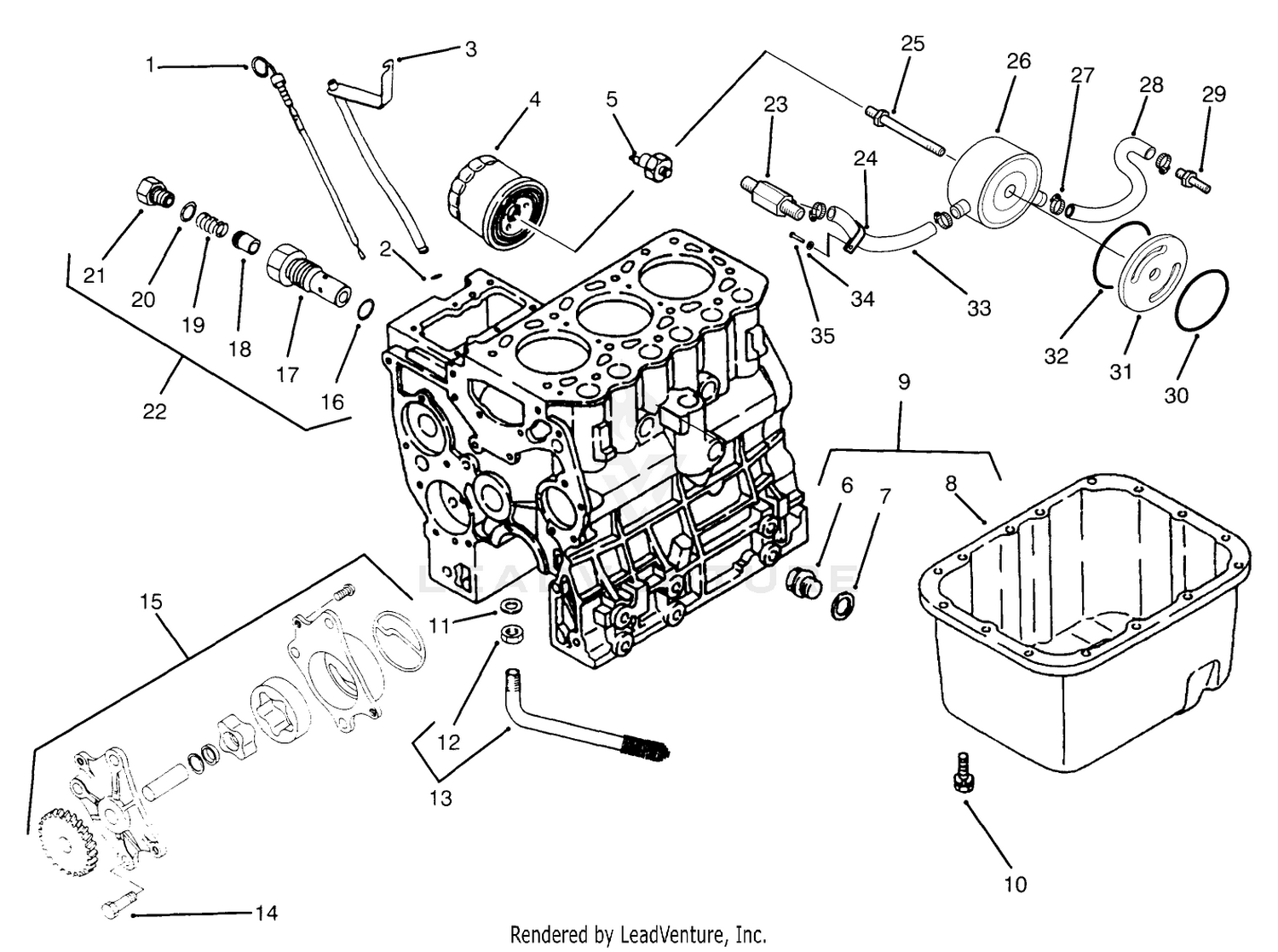 Oil Pan, Pump Relief Valve