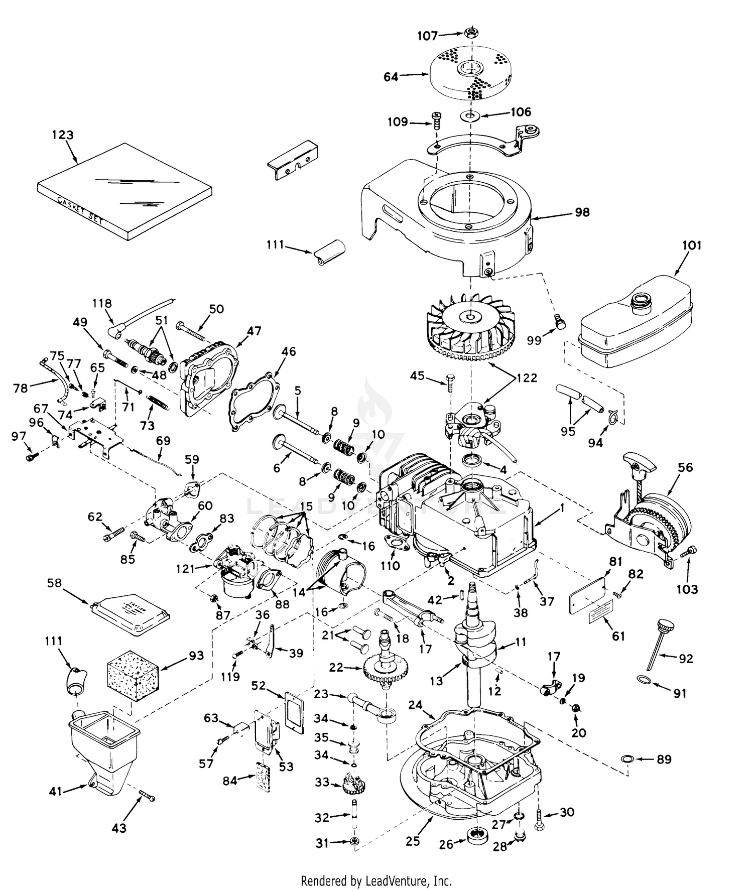 Engine Model No. Lav 30-30454j (used On 18400)