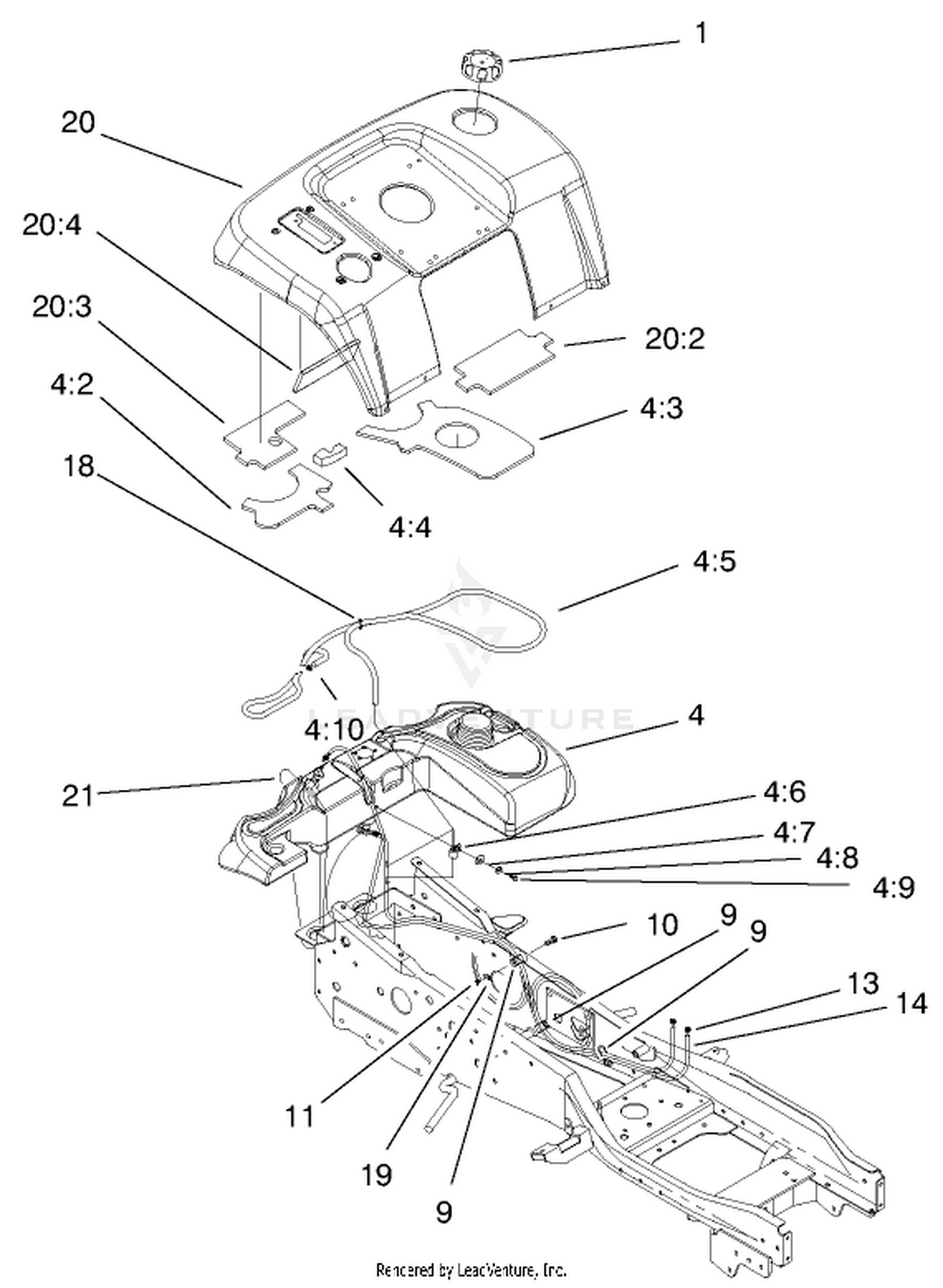 Fender  Fuel System Assembly