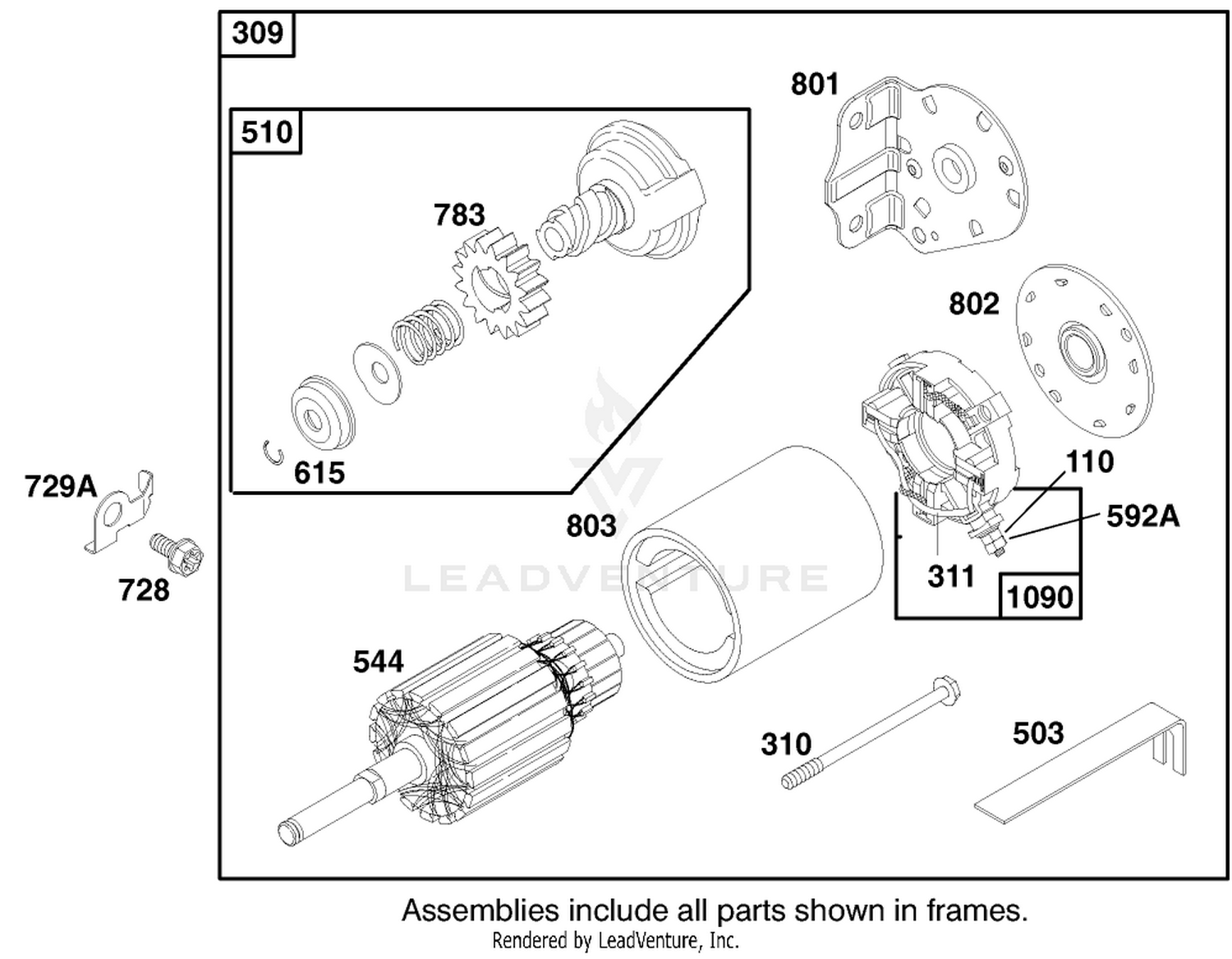 Engine Briggs  Stratton Model 284707-1148-E1 8