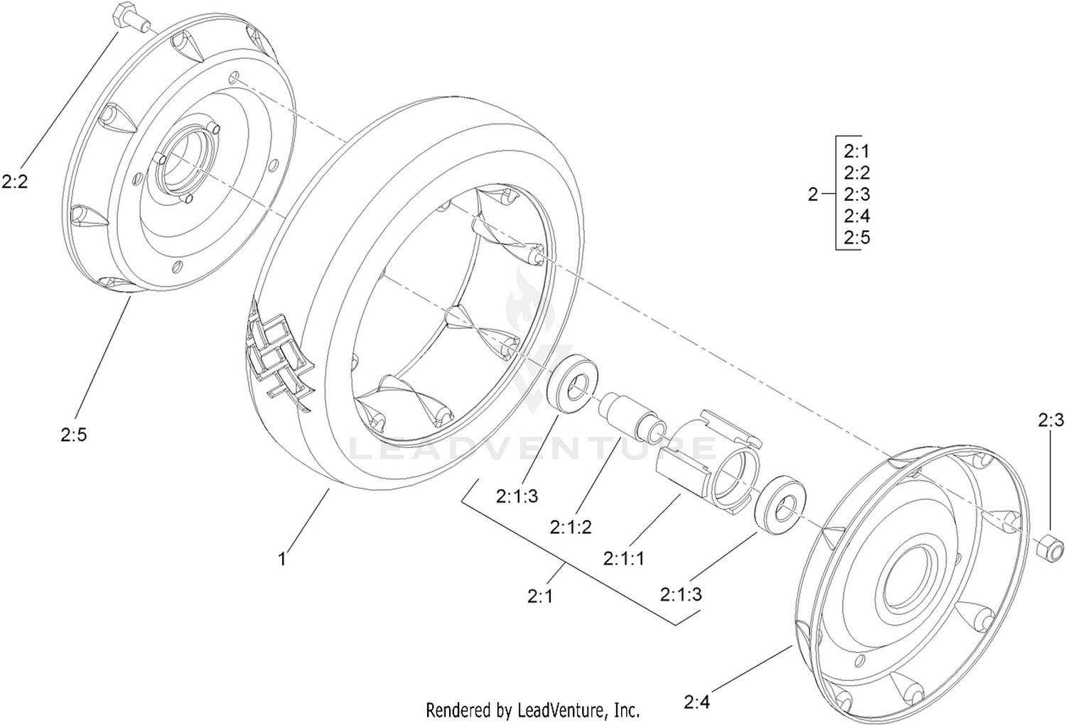Rear Wheel Assembly No. 100-2860