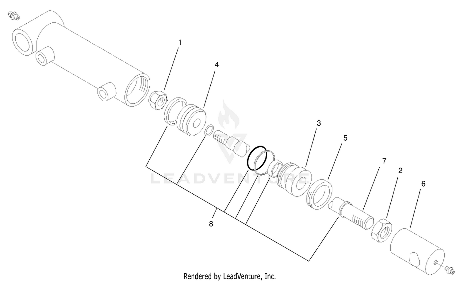 Hydraulic Cylinder Assembly No. 95-8978