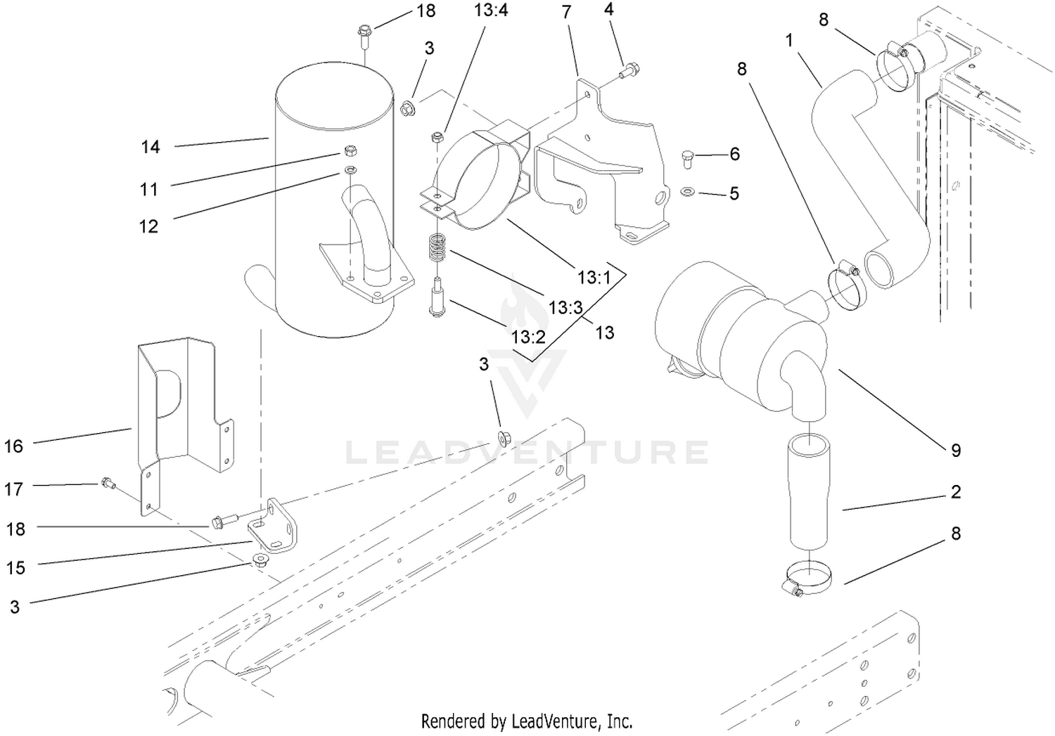 Air Cleaner and Muffler Assembly