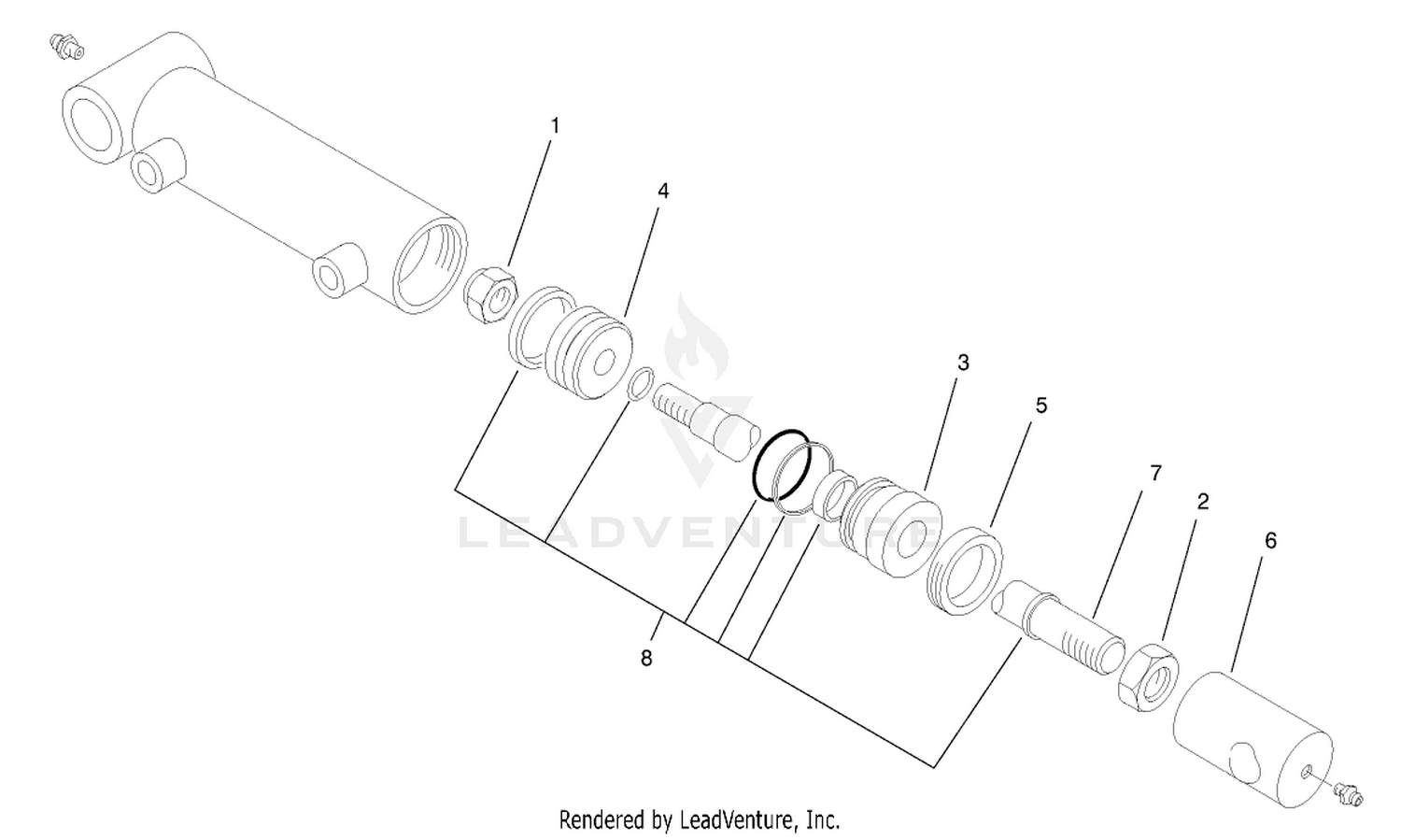 Hydraulic Cylinder Assembly No. 95-8978