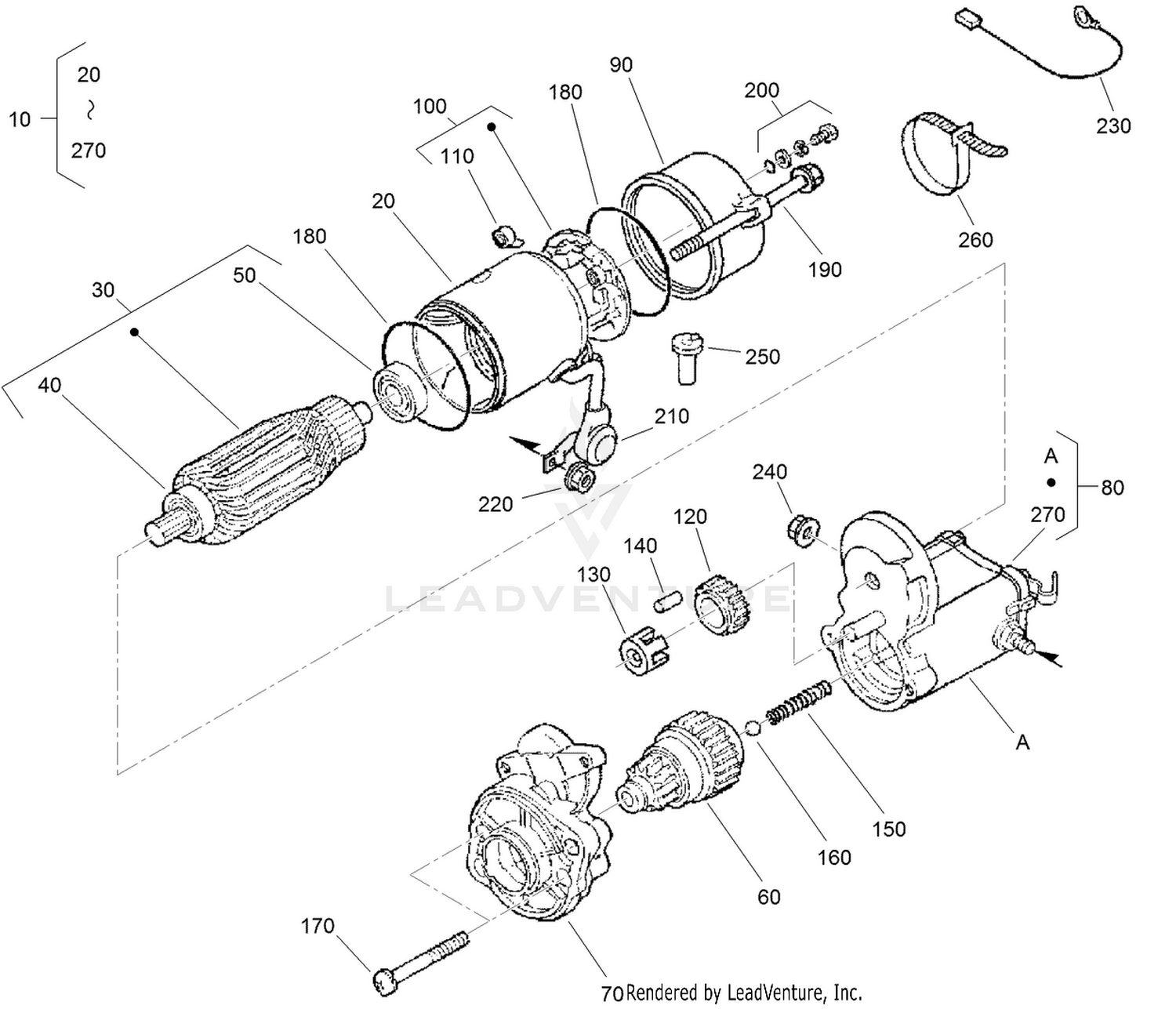 Starter Assembly No. 98-9705