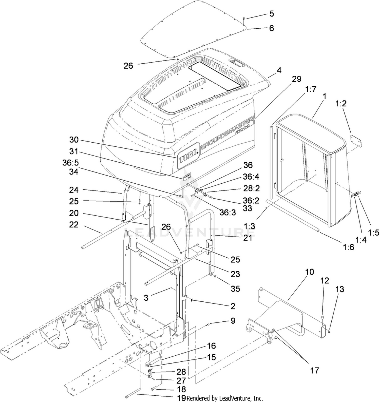 Hood, Screen and Bumper Assembly