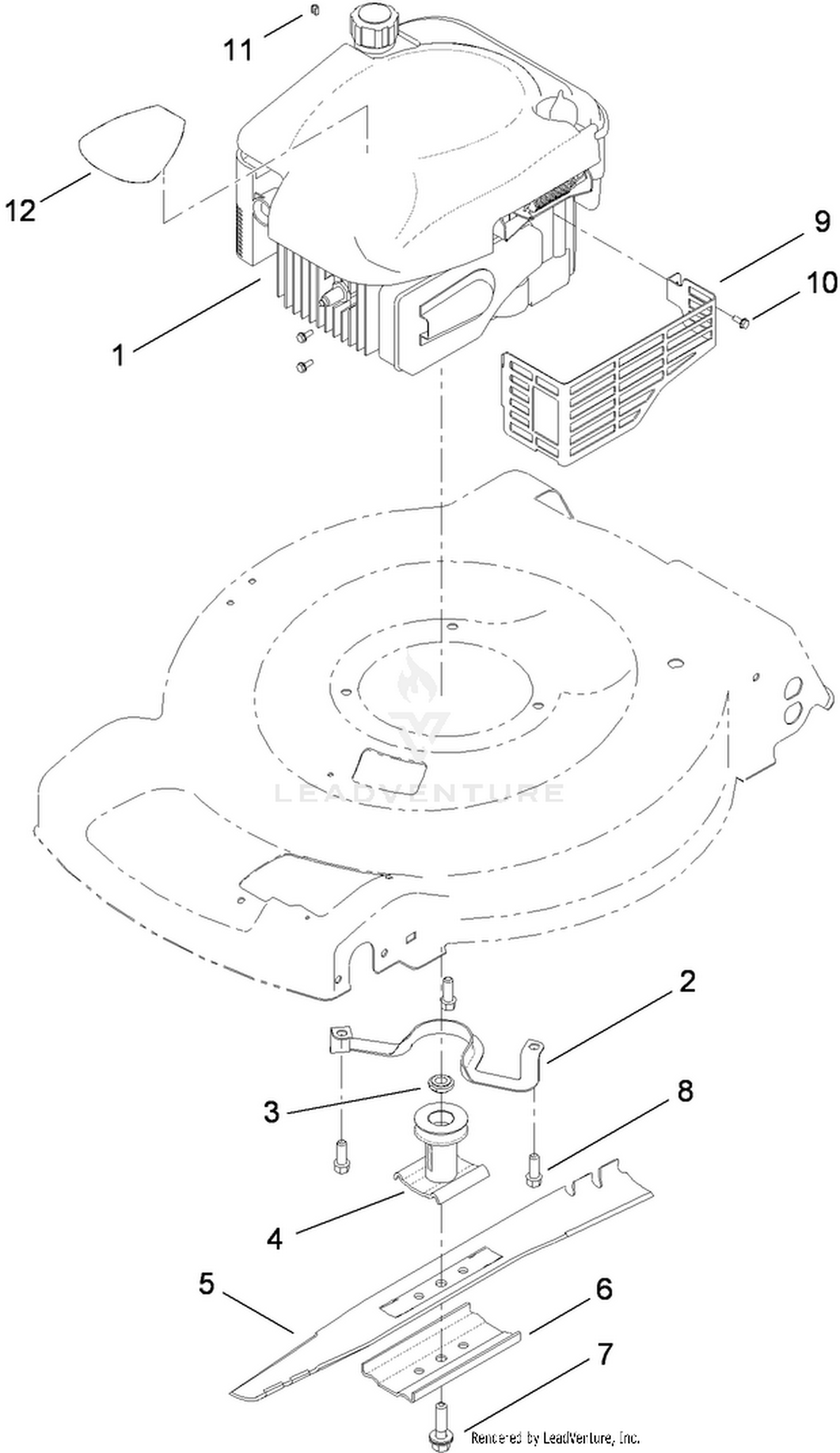 Engine and Blade Assembly