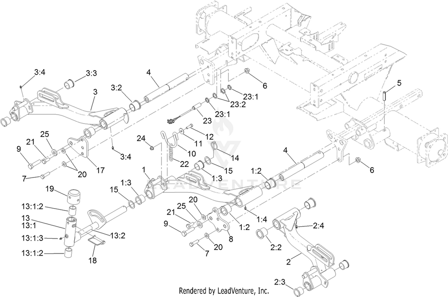 No. 1, 4 and 5 Lift Arm Assembly