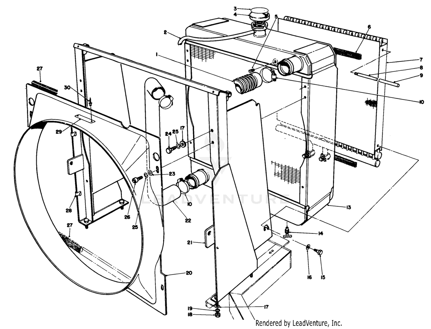Radiator  Oil Cooler Assembly