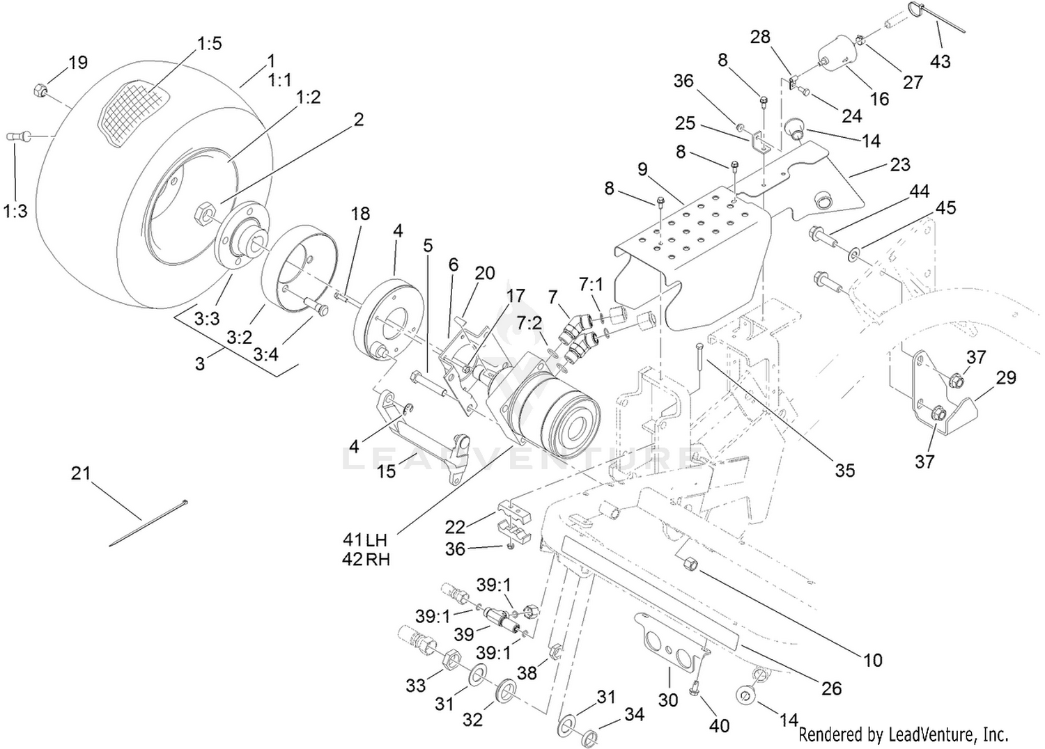 Front Wheel and Brake Assembly