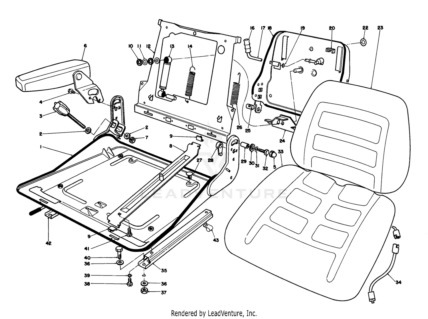 Deluxe Suspension Seat Kit Model No. 30756 (optional)