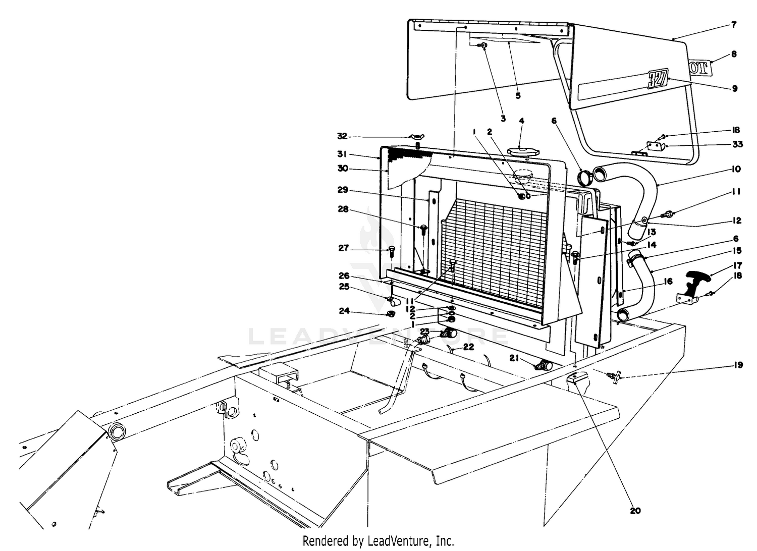 Radiator  Hood Assembly