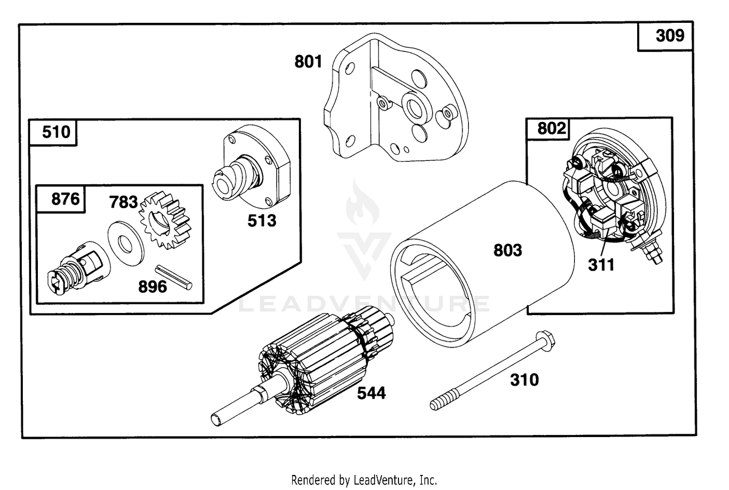 Engine Briggs  Stratton Model 28d707-0124-01 7