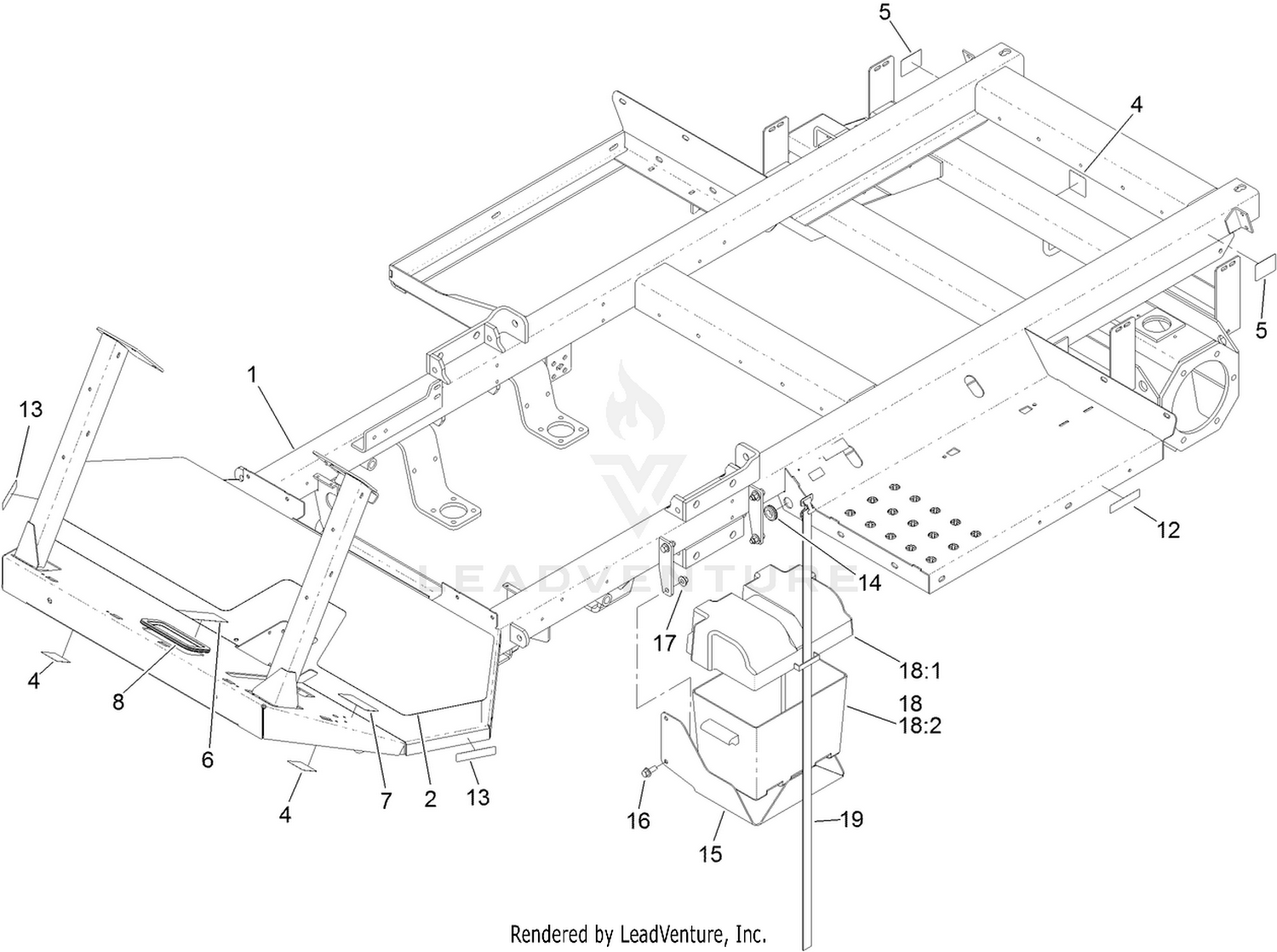 Frame and Battery Box Assembly