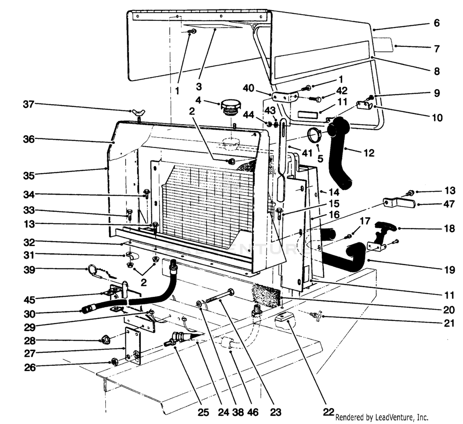 Radiator  Hood Assembly