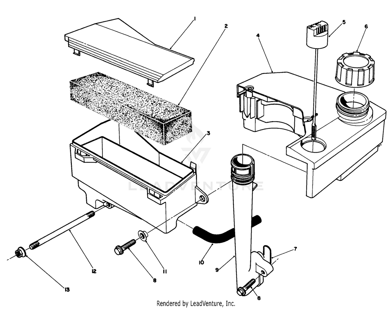 Air Cleaner  Fuel Tank Assembly (engine Model No. Vmm1-2)