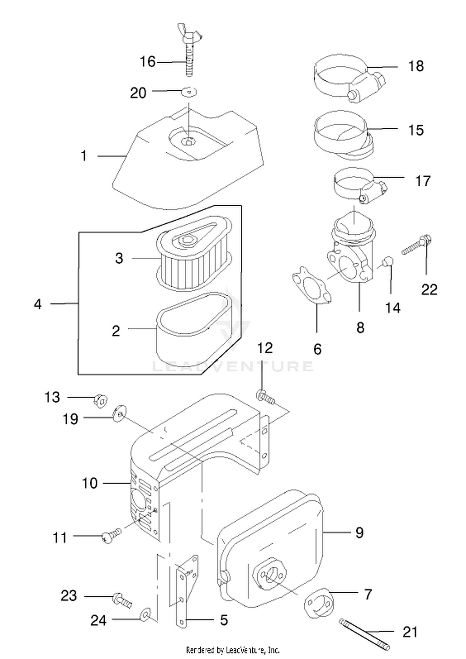Air Filter/Muffler Assemby