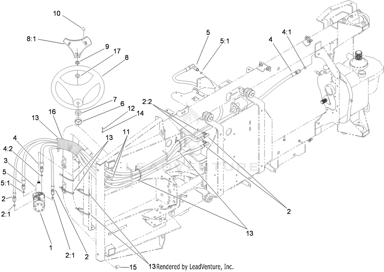 Hydraulic Hose Routing Assembly