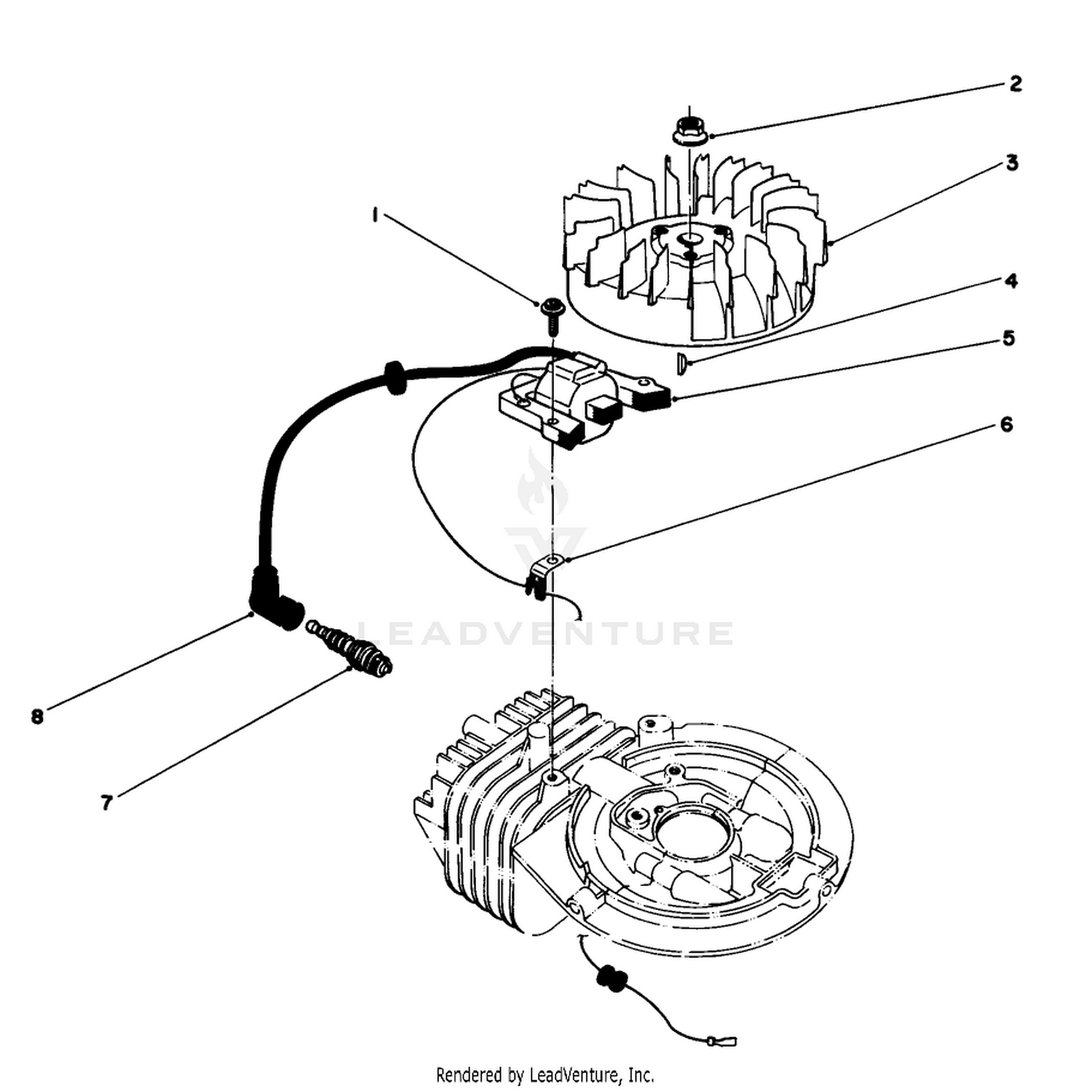Flywheel  Magneto Assembly (engine No. 47pf5) (engine No. 47pg6)