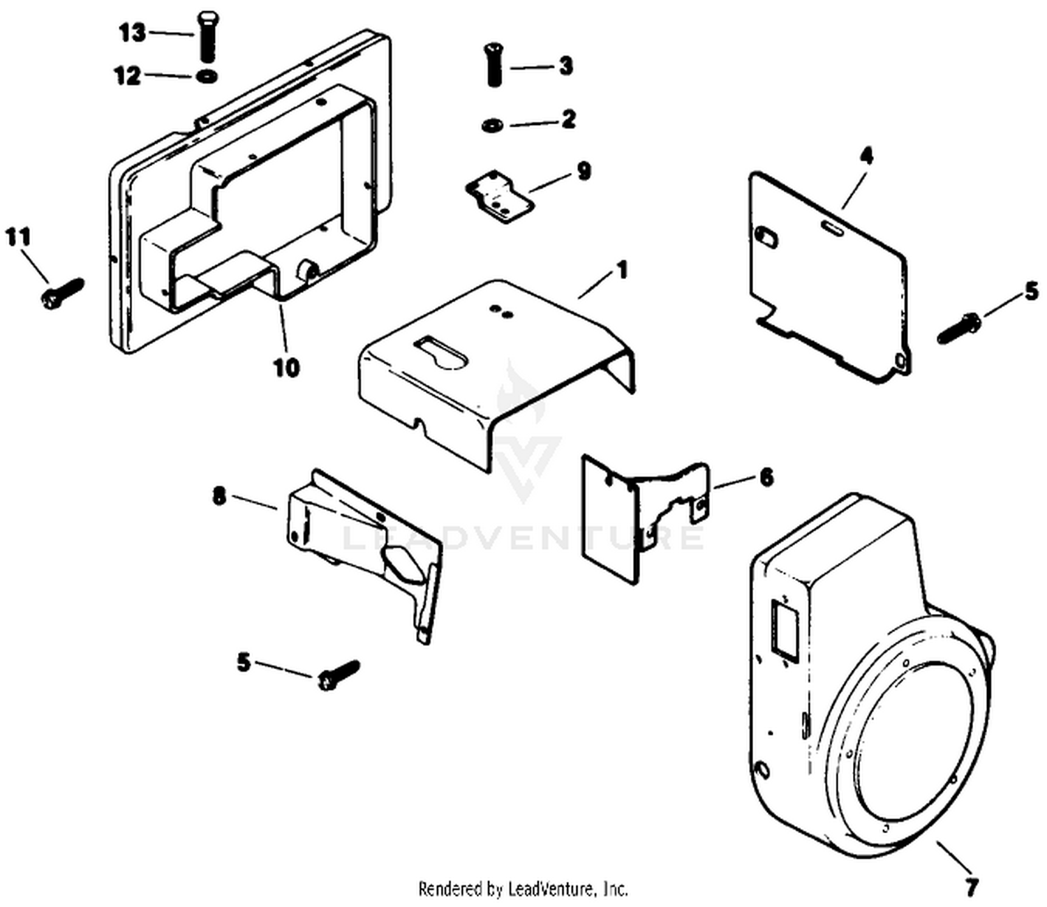 Baffles  Shroud-Engine Model No. M16 Spec. No. 711 526