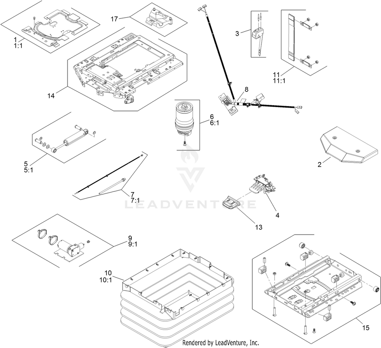 Seat Suspension Assembly No. 130-2702