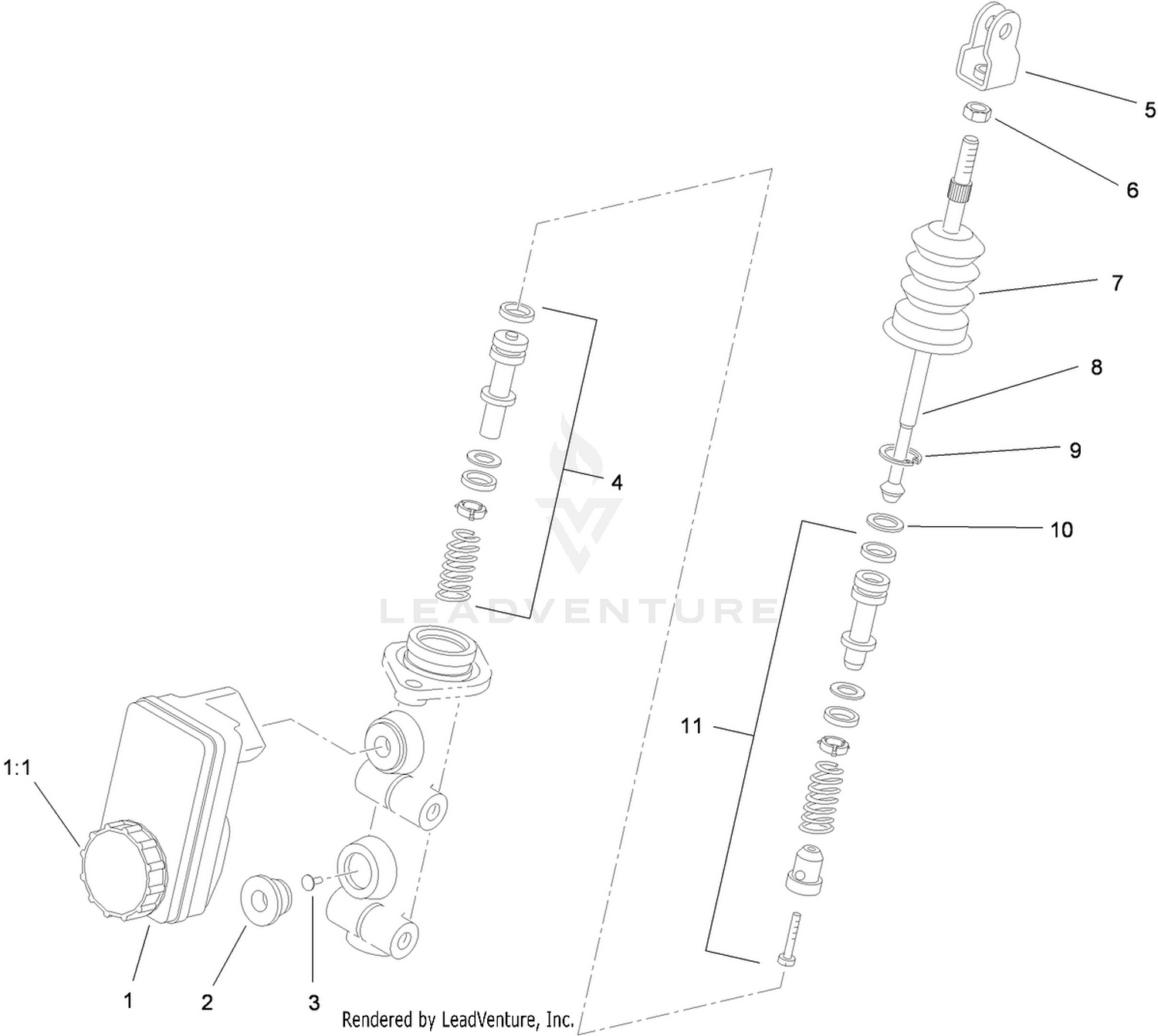 Master Cylinder Assembly No. 104-6782