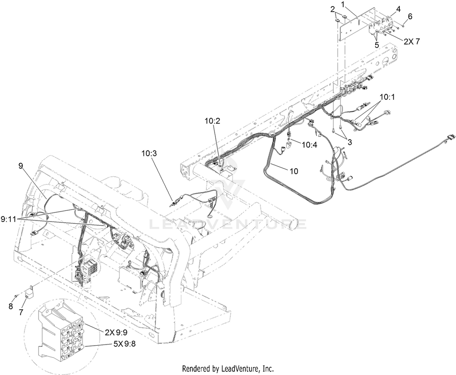 Front and Rear Wire Harness Assembly